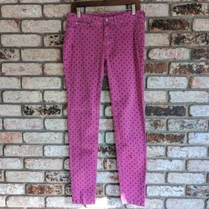 💗 C&C California Pink Patterned Skinny Jeans Size L